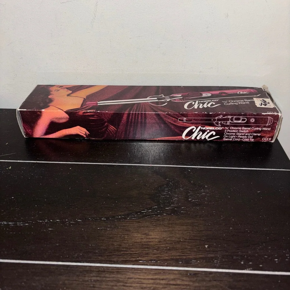 Vintage | Norelco Chic‎ | Original Box | 3/8 Chrome Barrel | WORKS | Curling